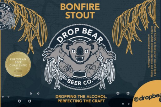 Bonfire Stout 330ml pump clip