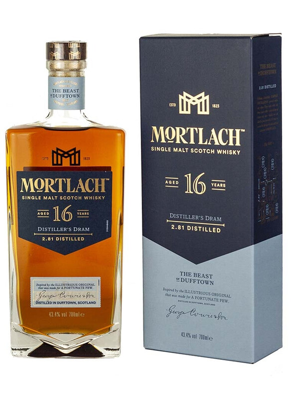 Mortlach: 16 year old single malt 43.5% 25ml pump clip