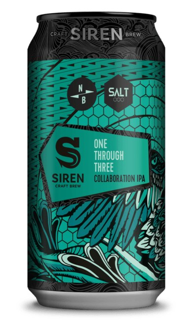 Siren Craft Brew: One Through Three (Collab IPA) 6% 440ml pump clip