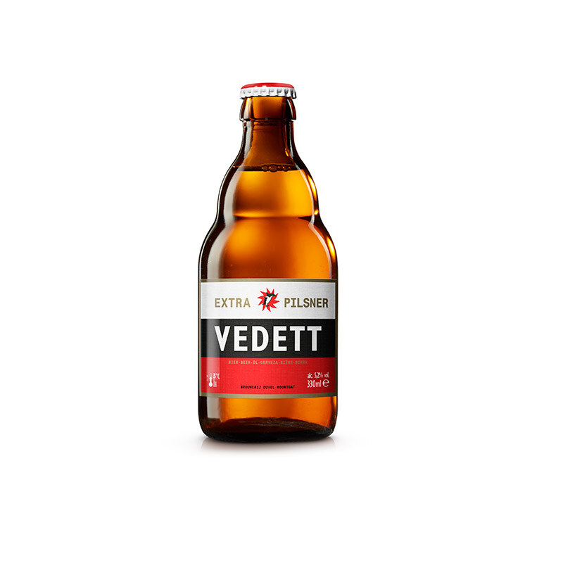 Vedette Blond 330ml Returnable Bottle pump clip