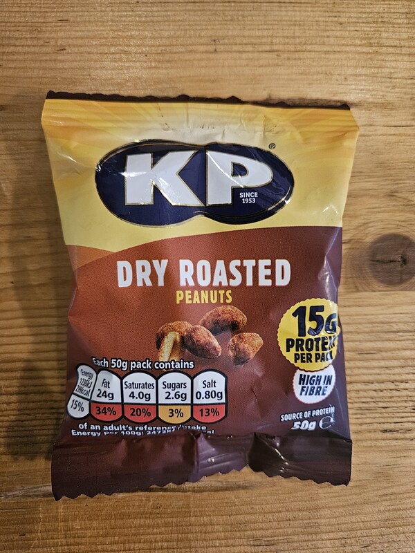 KP: Dry Roasted Peanuts 50g pump clip